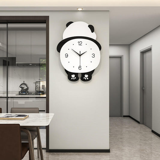 Panda Wall Clock – Modern & Minimalist Style for Living Room or Dining Room