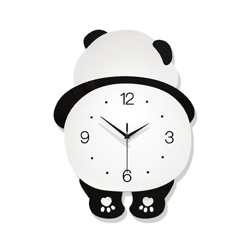 Panda Wall Clock – Modern &amp; Minimalist Style for Living Room or Dining Room
