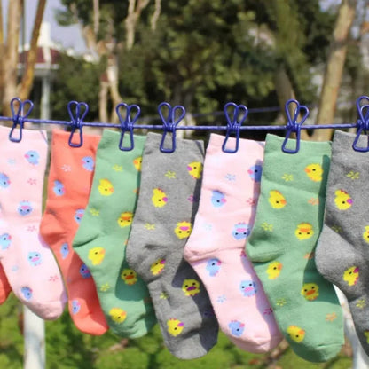 Clip & Hang 185cm Portable Clothesline – Windproof &amp; Travel-Friendly