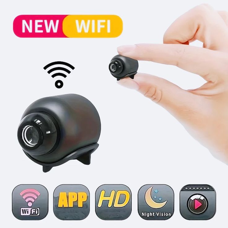1080P HD Mini WiFi Camera for Home Office Included Sound Detector and Night Vision