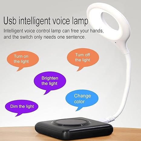 USB Voice Control Reading Lamp – Smart LED Table Light for Home and Office