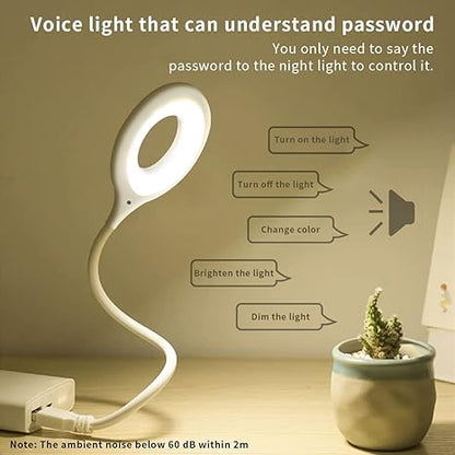 USB Voice Control Reading Lamp – Smart LED Table Light for Home and Office