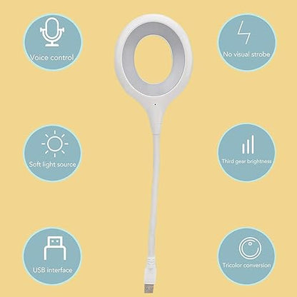 USB Voice Control Reading Lamp – Smart LED Table Light for Home and Office